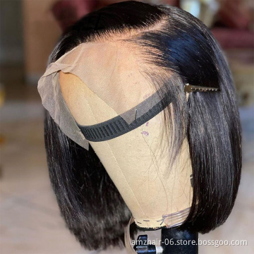 Wholesale Straight Bob Wig Human Hair Hd Full Lace Front Wig For Black Women Cheap Raw Indian Virgin Human Hair Lace Frontal Wig